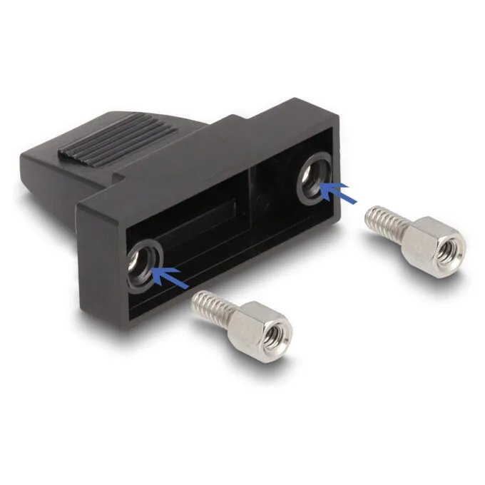 Delock Gehäuse für D-Sub 9 Pin Stecker Buchse Kunststoffgehäuse für Flachbandkabel — image 1