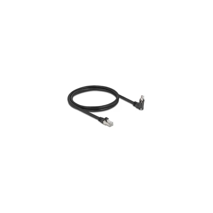 Delock GigE Kamera Kabel RJ45 Stecker 45° gedreht und 90° gewinkelt mit Schrauben zu RJ45 Stecker Cat.6 S FTP 1 m sch... — image 2