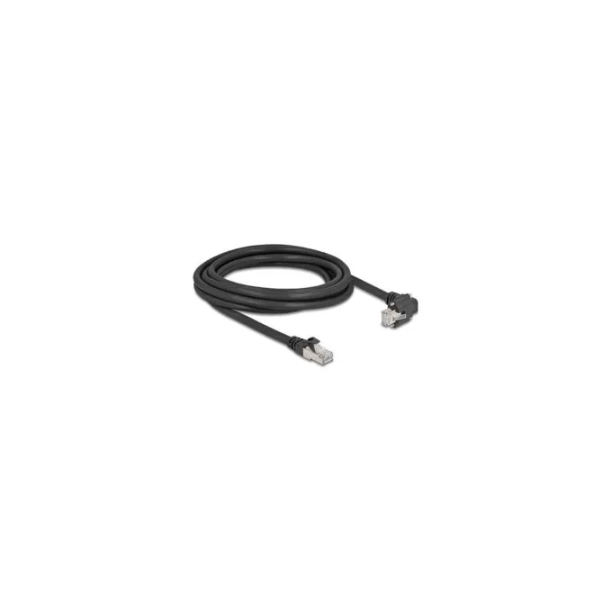 Delock GigE Kamera Kabel RJ45 Stecker 90° gewinkelt mit Schrauben zu RJ45 Stecker Cat.6 S FTP 3 m schwarz — image 2