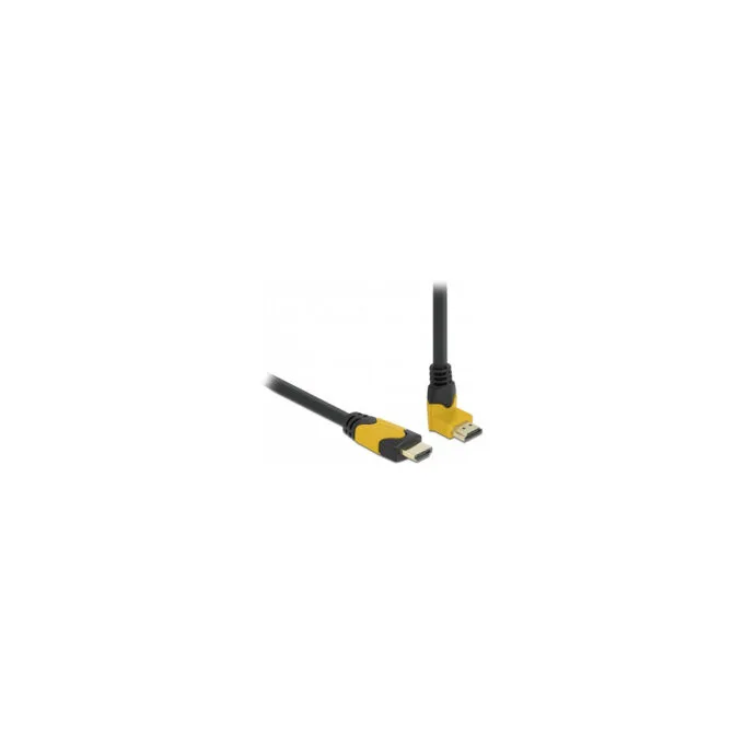 Delock High Speed HDMI Kabel Stecker gerade zu Stecker 90° oben gewinkelt 48 Gbps 8K 60 Hz 2 m — image 1