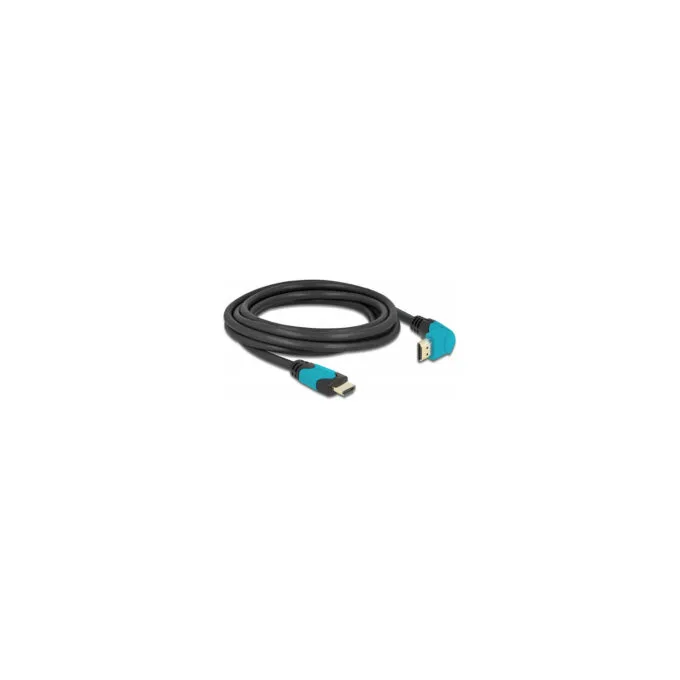 Delock High Speed HDMI Kabel Stecker gerade zu Stecker 90° unten gewinkelt 48 Gbps 8K 60 Hz 3 m — image 2