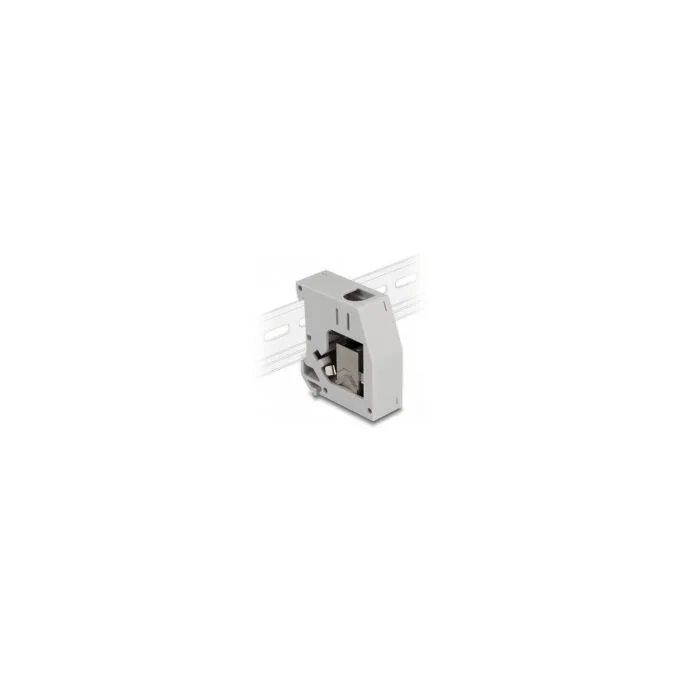 Delock Hutschienenadapter mit Keystone Modul RJ45 Buchse zu RJ45 Buchse Cat.6A — image 1