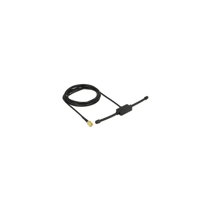 Delock ISM 433 MHz Antenne SMA Stecker 3 dBi omnidirektional starr schwarz Klebemontage — image 1