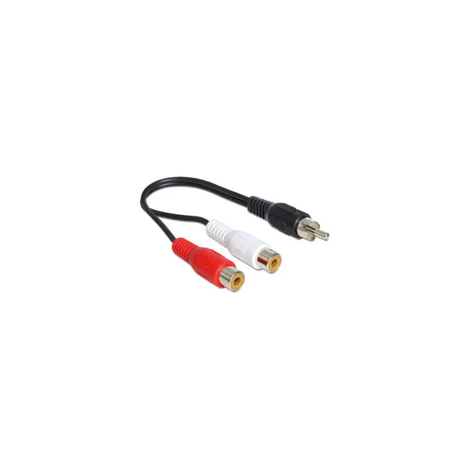 Delock Kabel Cinch 2 x Buchse to Cinch 1 x Stecker 0.2 m — image 1