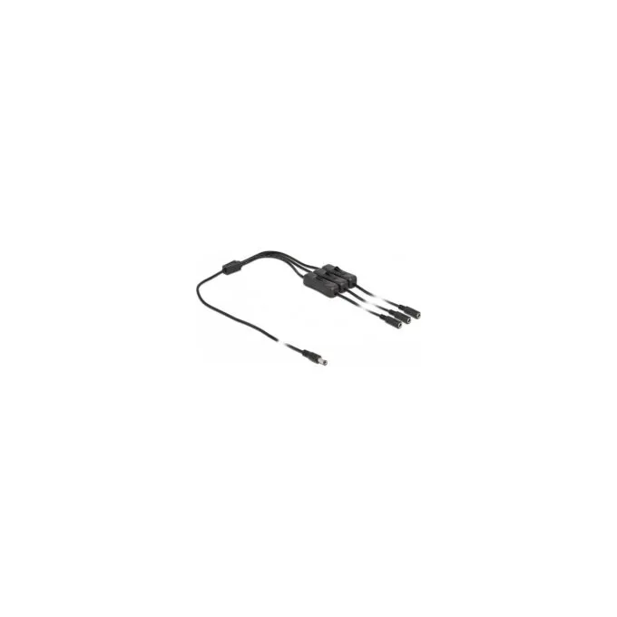 Delock Kabel DC 5.5 x 2.1 mm Stecker zu 3 x DC Buchse mit Schalter 1 m — image 2