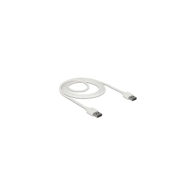 Delock Kabel EASY-USB 2.0 Typ-A Stecker to EASY-USB 2.0 Typ-A Stecker 2 m weiß — image 1