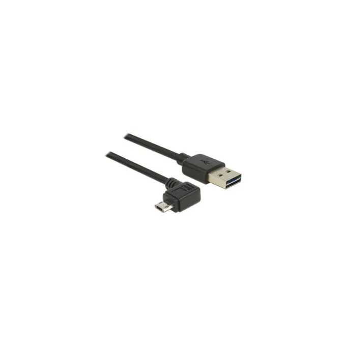 Delock Kabel EASY-USB 2.0 Typ-A Stecker to EASY-USB 2.0 Typ Micro-B Stecker gewinkelt links rechts 5 m schwarz — image 2