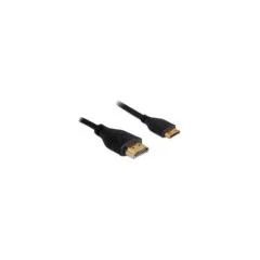 DELOCK Kabel HDMI A Stecker to Mini C Stecker High Speed with Ethernet 1 m Slim