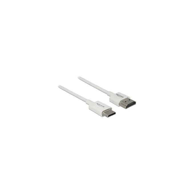 Delock Kabel High Speed HDMI mit Ethernet - HDMI-A Stecker to HDMI Mini-C Stecker 3D 4K 2 m Slim High Quality — image 1