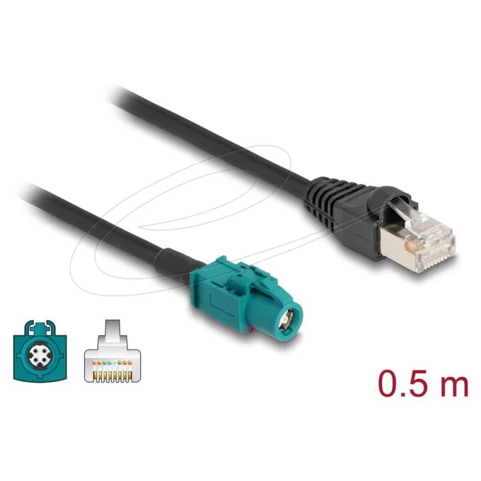 Delock Kabel HSD Z Buchse zu RJ45 Stecker 0.5 m — image 2