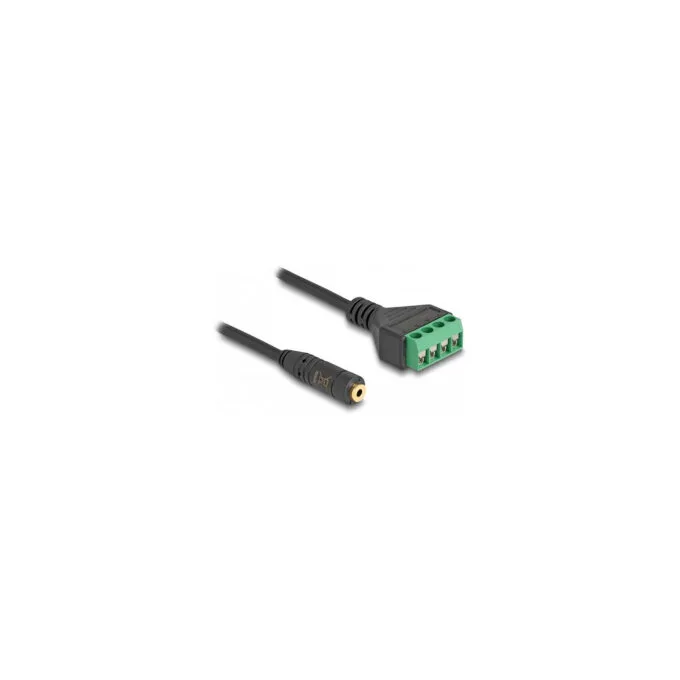 Delock Kabel Klinkenbuchse 2.5 mm 4 Pin zu Terminalblock Adapter 20 cm — image 1