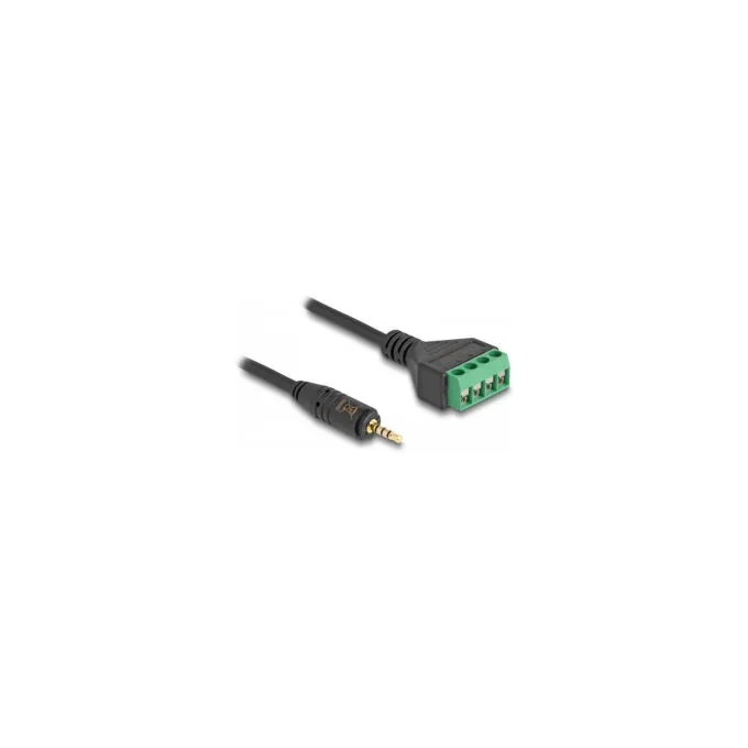 Delock Kabel Klinkenstecker 2.5 mm 4 Pin zu Terminalblock Adapter 20 cm — image 1
