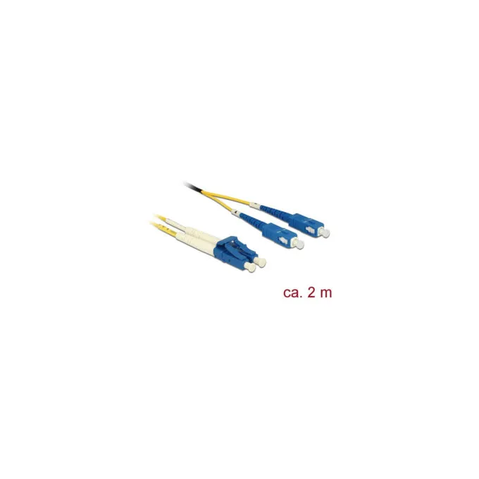 Delock Kabel Lichtwellenleiter LC to SC Singlemode OS2 2 m — image 2