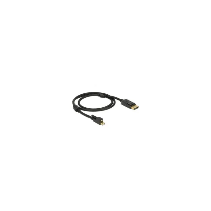 Delock Kabel Mini DisplayPort 1.2 Stecker mit Schraube to DisplayPort Stecker 4K 60 Hz 1 m — image 2