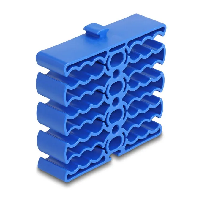 Delock Kabel-Organizer mit 24 Kabeleinführungen blau — image 2
