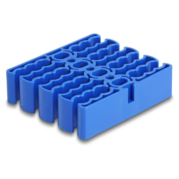 Delock Kabel-Organizer mit 24 Kabeleinführungen blau — image 1
