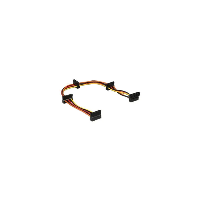 Delock Kabel Power SATA 15 Pin Stecker to 4 x SATA 15 Pin Buchse 40 cm mehrfarbig — image 1