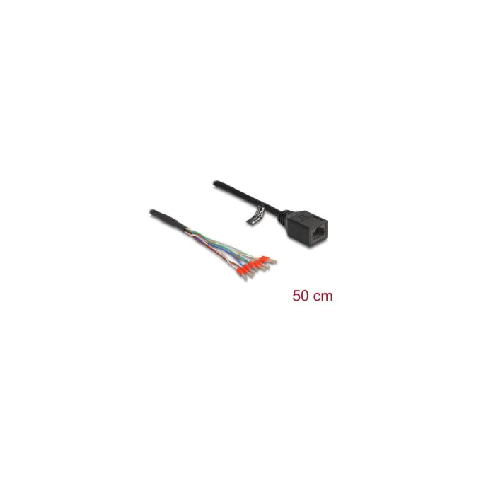 Delock Kabel RJ45 Buchse zu Aderendhülsen Cat.5e 50 cm schwarz — image 2