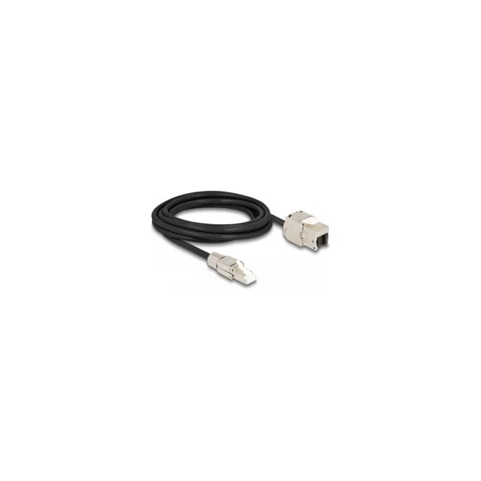 Delock Kabel RJ45 Stecker feldkonfektionierbar zu Keystone Modul RJ45 Buchse Cat.6A 3 m — image 1