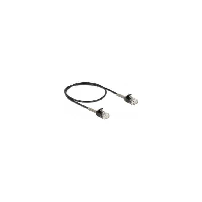 Delock Kabel RJ45 Stecker zu RJ45 Stecker mit Knickschutz Cat.6A 50 cm schwarz — image 2