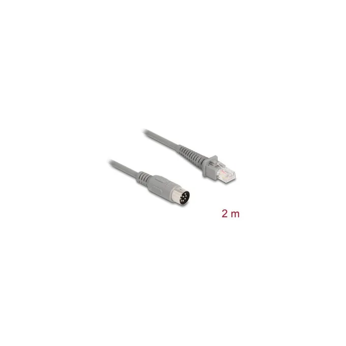 Delock Kabel RJ50 Stecker zu DIN 8 Pin Stecker 2 m grau — image 2