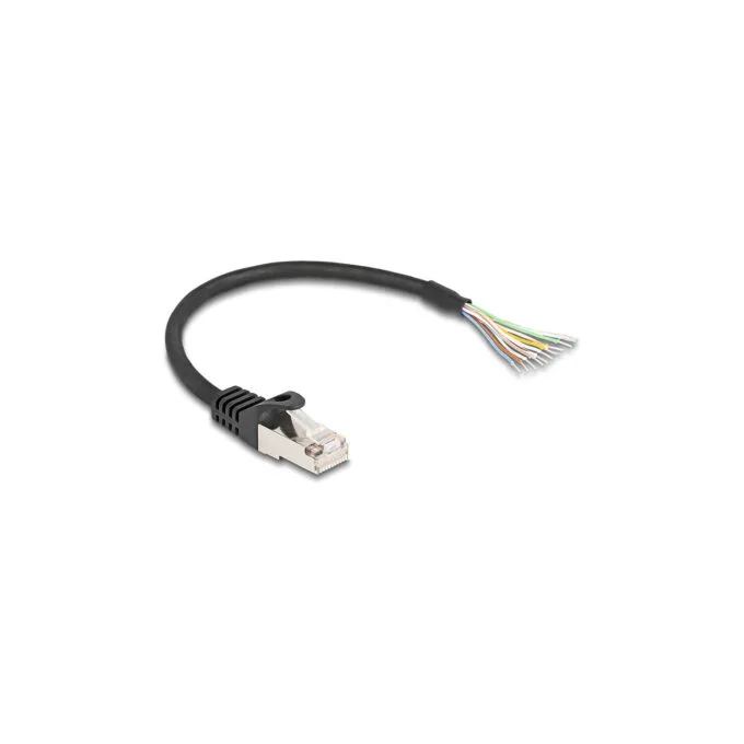Delock Kabel RJ50 Stecker zu offenen Kabelenden S FTP 0.25 m schwarz — image 2