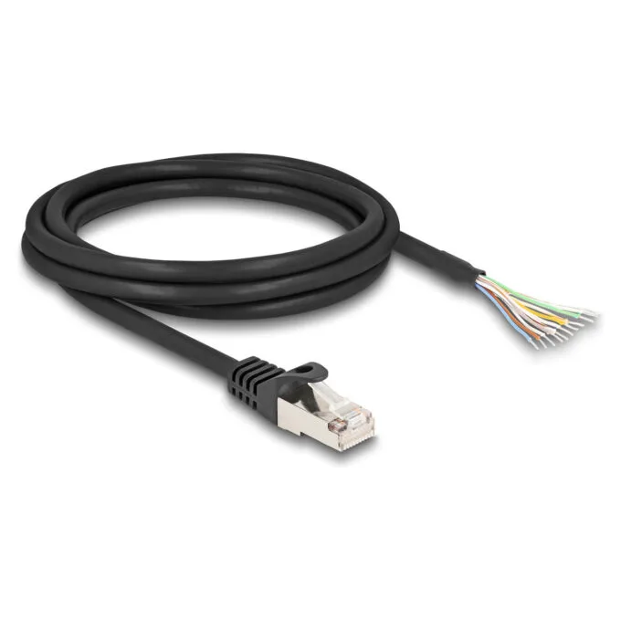 Delock Kabel RJ50 Stecker zu offenen Kabelenden S FTP 2 m schwarz — image 2