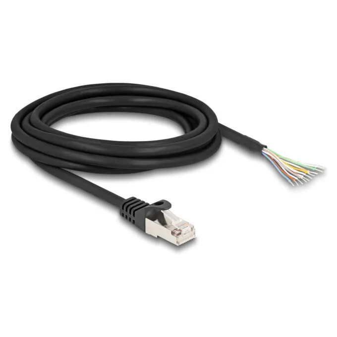 Delock Kabel RJ50 Stecker zu offenen Kabelenden S FTP 3 m schwarz — image 2