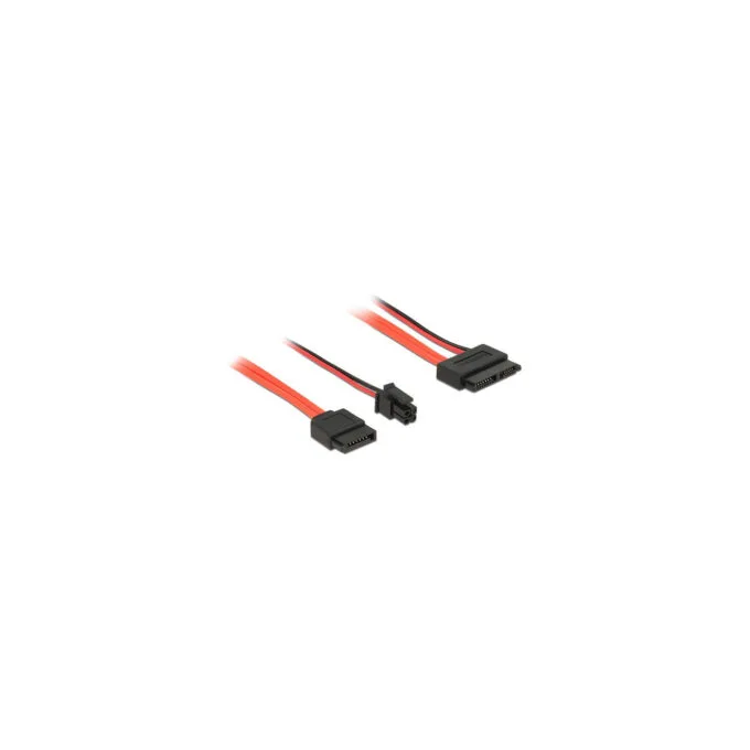 Delock Kabel SATA 6 Gb s 7 Pin Buchse + Micro Fit 3.0 4 Pin Strom Stecker to Slim SATA 13 Pin Buchse 30 cm — image 1