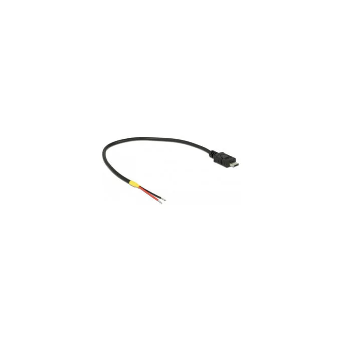 Delock Kabel USB 2.0 Micro-B Stecker to 2 x offene Kabelenden Strom 20 cm Raspberry Pi — image 1