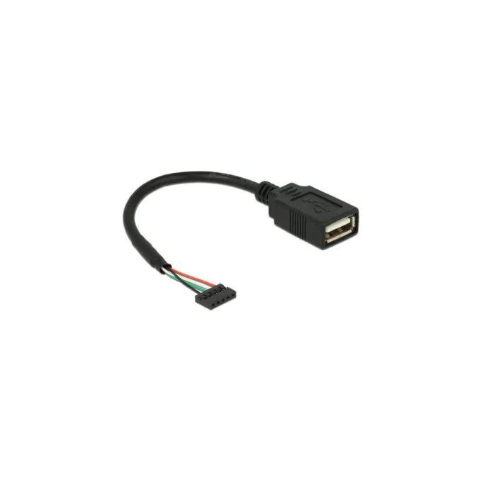 Delock Kabel USB 2.0 Pfostenbuchse 2.00 mm 5 Pin to USB 2.0 Typ-A Buchse 15 cm — image 1