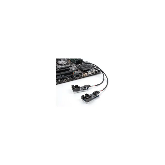 Delock Kabel USB 2.0 Pfostenbuchse 2.54 mm 10 Pin zu 2 x USB 2.0 Pfostenbuchse 2.54 mm 4 Pin 30 cm — image 2