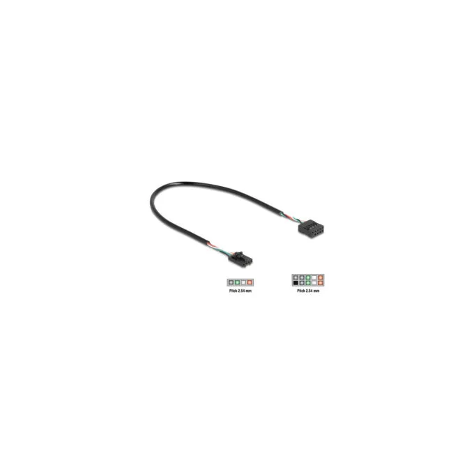 Delock Kabel USB 2.0 Pfostenbuchse 2.54 mm 4 Pin zu USB 2.0 Pfostenbuchse 2.54 mm 10 Pin 30 cm — image 1