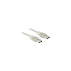 DeLock Kabel USB 2.0 Typ-A Stecker to USB 2.0 Typ-A Stecker 1.5 m transparent