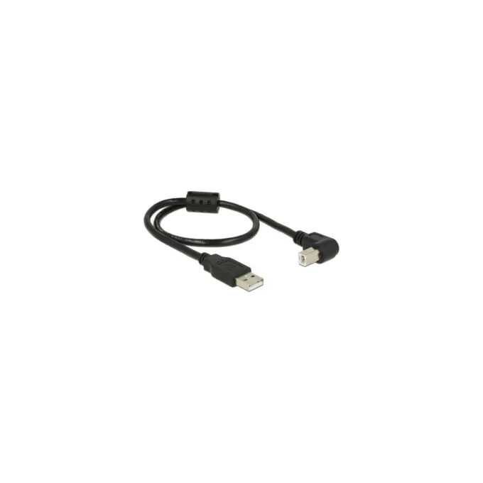 Delock Kabel USB 2.0 Typ-A Stecker to USB 2.0 Typ-B Stecker gewinkelt 0.5 m schwarz — image 2