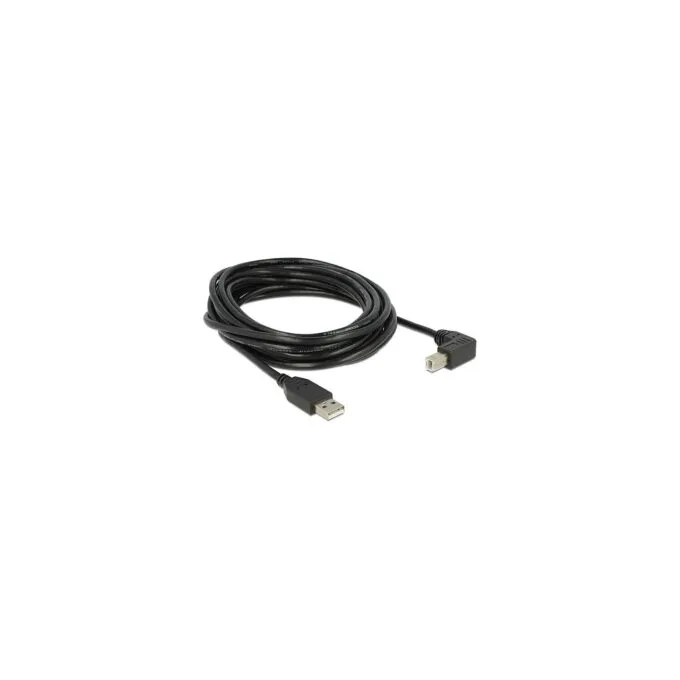 DELOCK Kabel USB 2.0 Typ-A Stecker to USB 2.0 Typ-B Stecker gewinkelt 5m schwarz — image 2