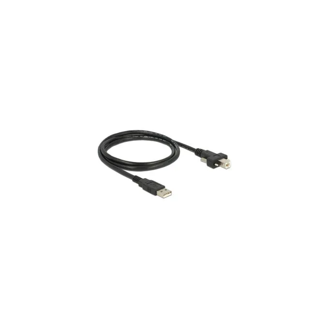 Delock Kabel USB 2.0 Typ A Stecker to USB 2.0 Typ B Stecker mit Schrauben 1 m — image 1