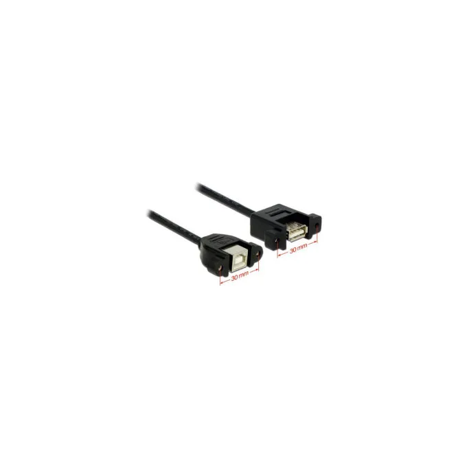 Delock Kabel USB 2.0 Typ-B Buchse zum Einbau to USB 2.0 Typ-A Buchse zum Einbau 1 m — image 2