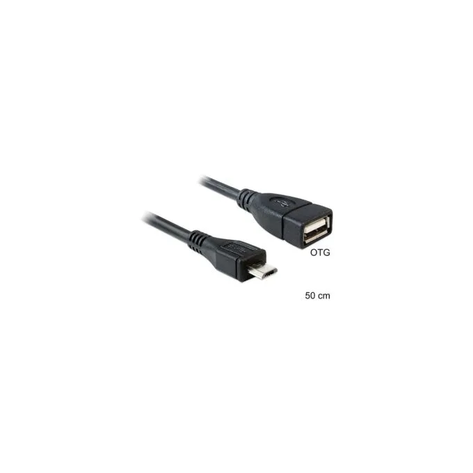 Delock Kabel USB micro-B Stecker to USB 2.0-A Buchse OTG 50 cm — image 1