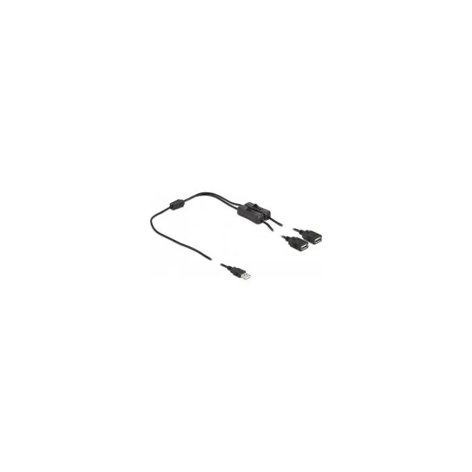 Delock Kabel USB Typ-A Stecker zu 2 x USB Typ-A Buchse mit Schalter 1 m — image 2