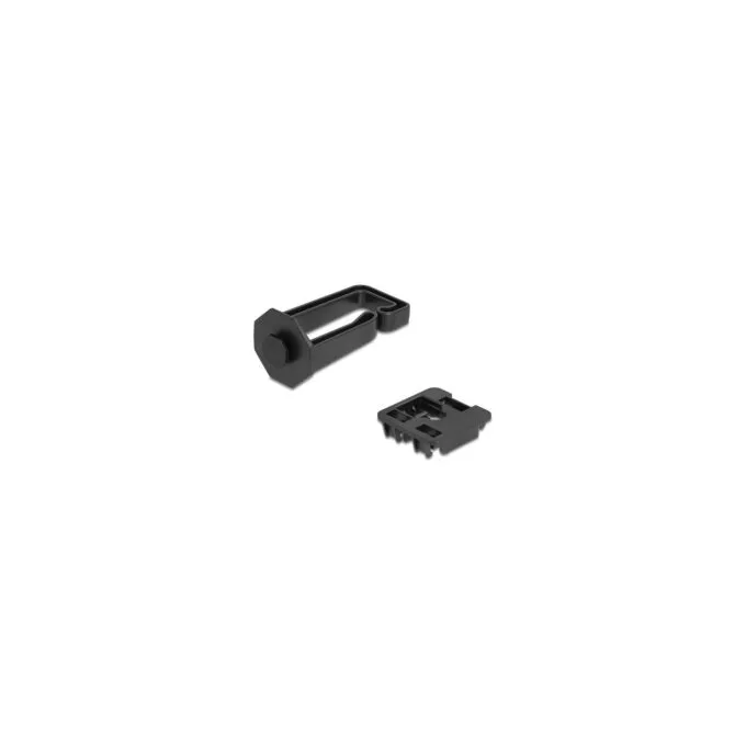 Delock Kabelbügel 70 x 24 mm mit Montageplatte zur Hutschienenbefestigung schwarz — image 2