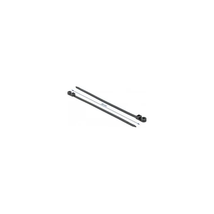 Delock Kabelbinder mit Befestigungsöse L 300 x B 7.6 mm schwarz 10 Stück — image 2