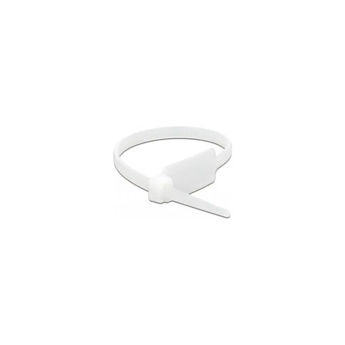 Delock Kabelbinder mit Beschriftungsfeld L 300 x B 4.8 mm weiß 10 Stück — image 3