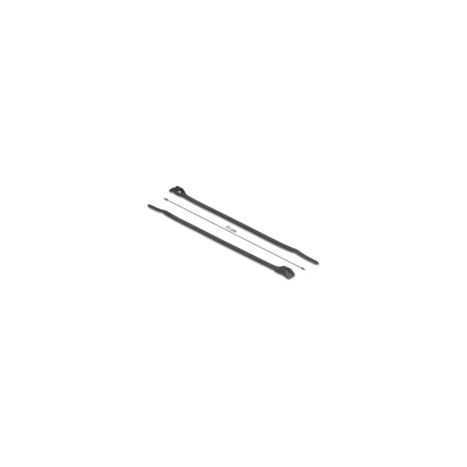 Delock Kabelbinder mit flachem Kopf L 110 x B 2.5 mm 100 Stück schwarz — image 2