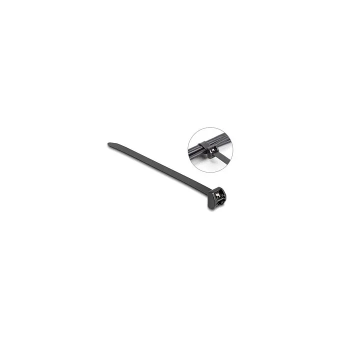 Delock Kabelbinder mit Metallzunge L 457 x B 12.7 mm 10 Stück schwarz — image 1