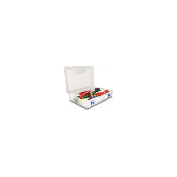 Delock Kabelbinder Sortimentsbox mit Kabelbinderzange 600-teilig farbig — image 1
