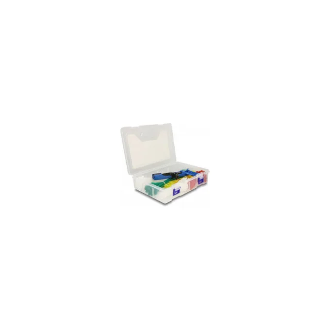 Delock Kabelbinder Sortimentsbox mit Spannwerkzeug 350-teilig farbig — image 1