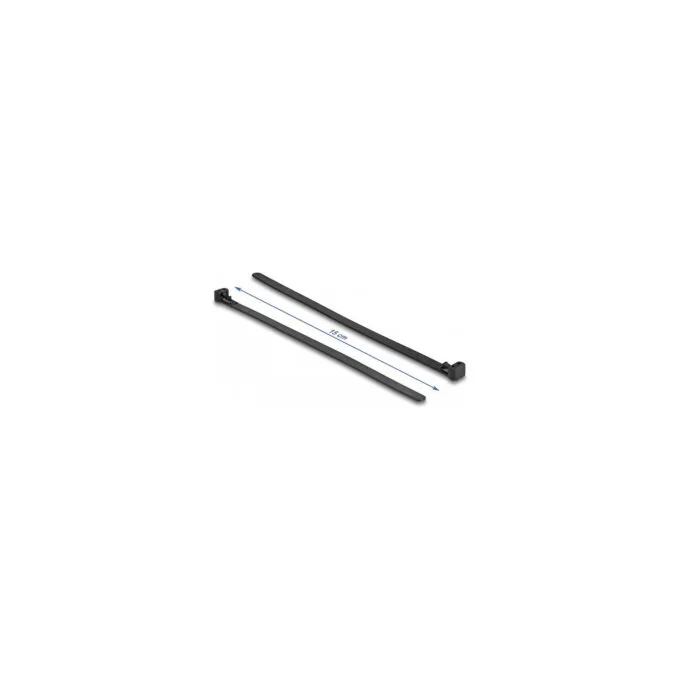 Delock Kabelbinder wiederverwendbar hitzebeständig L 200 x B 7.5 mm 100 Stück schwarz — image 2