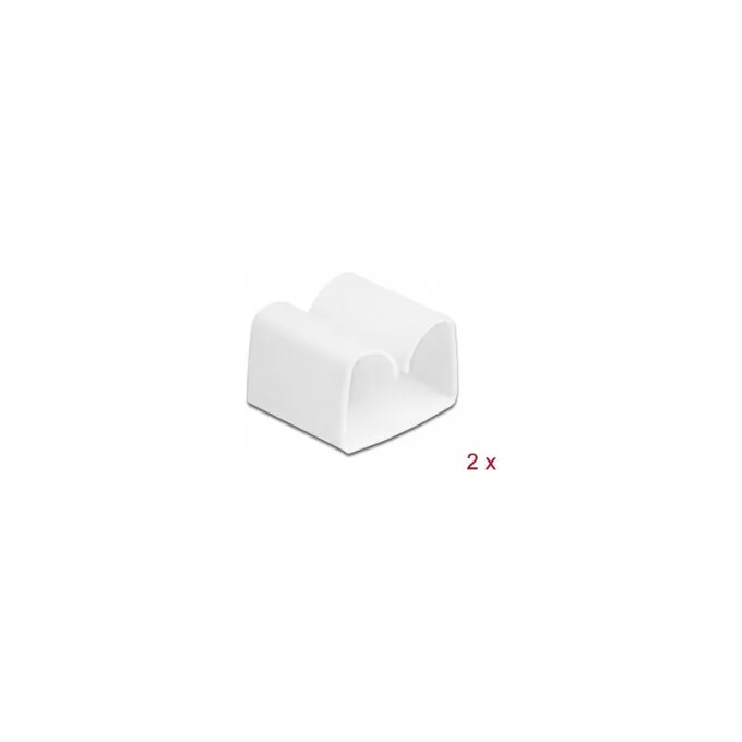 Delock Kabelhalter Clip 2 Stück weiß — image 1