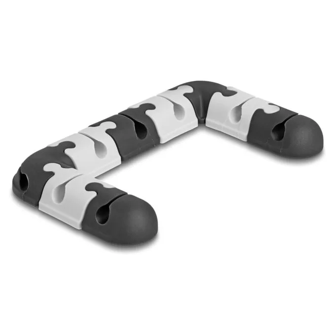 Delock Kabelhalter selbstklebend modular Set 9 Stück schwarz grau — image 2